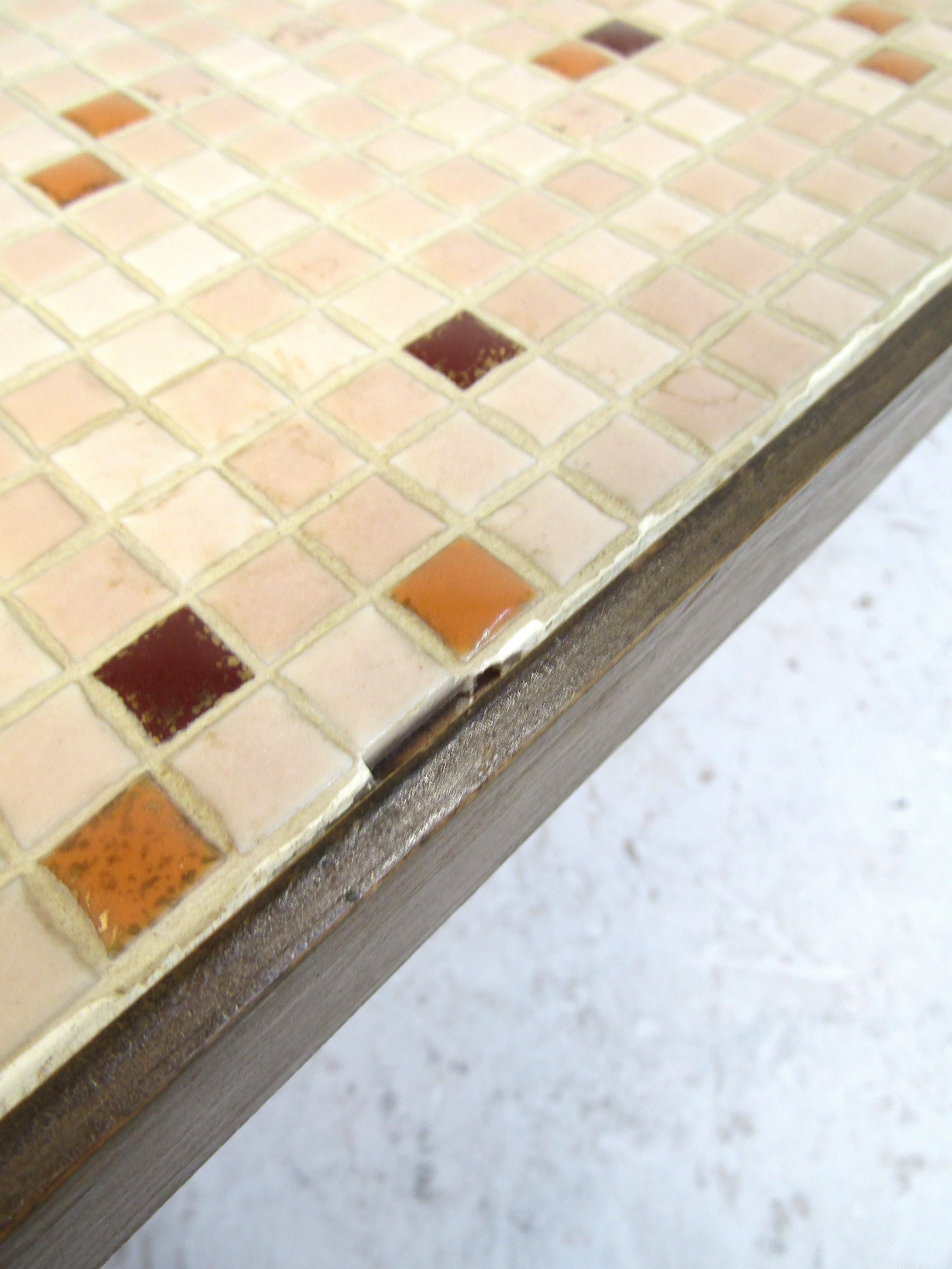 Unique Tile-Top Mosaic Coffee Table 1
