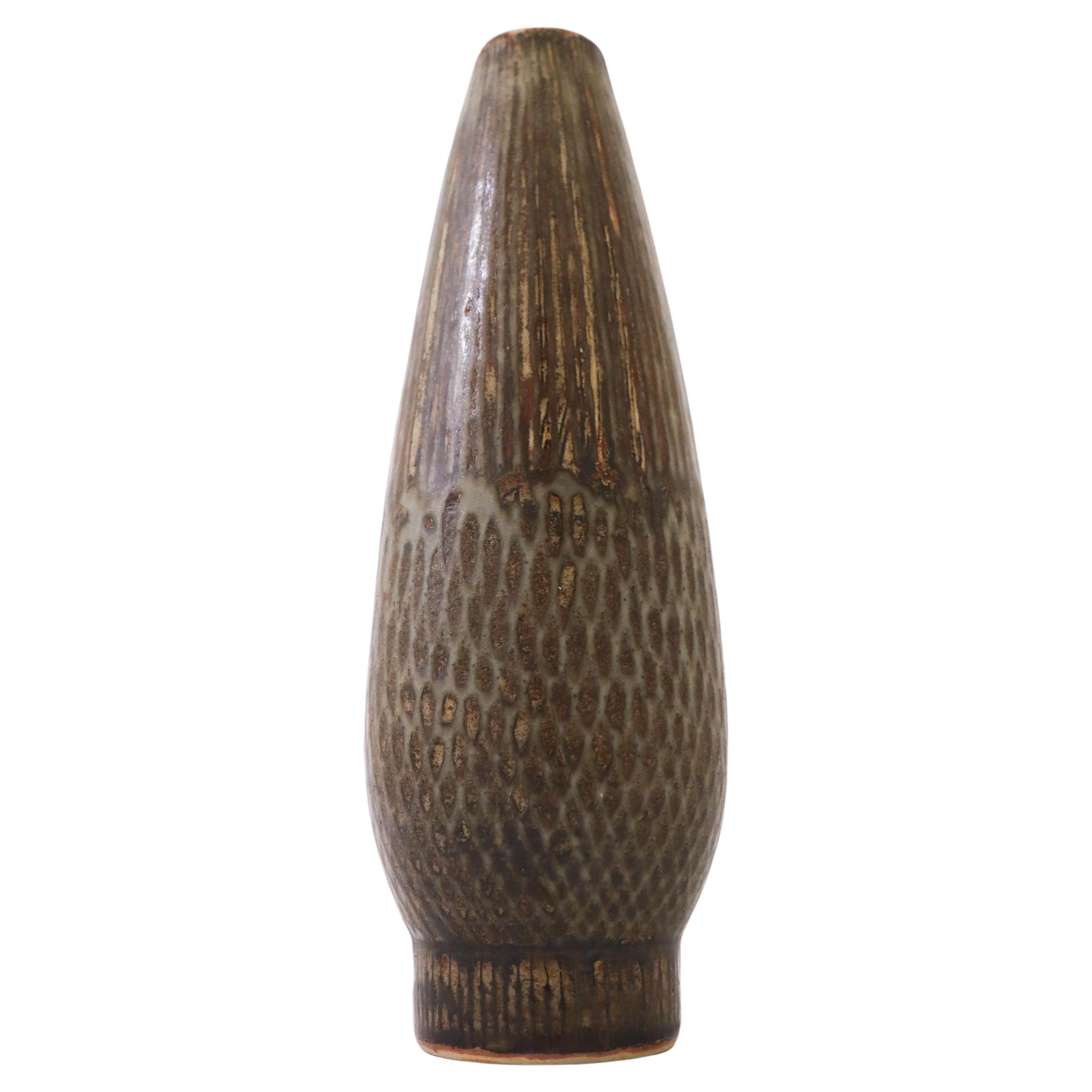 Einzigartige Torpedo-Vase, Carl-Harry Stålhane, Rörstrand, Mid Century Vintage, 1960 im Angebot