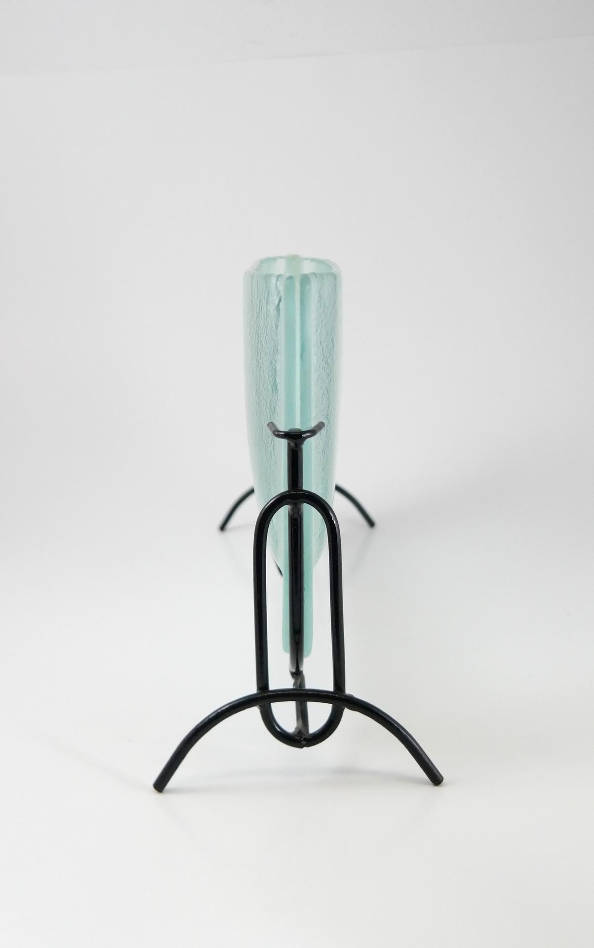 Mid-Century Modern Unique Translucent Art Glass Vase, 1970s For Sale
