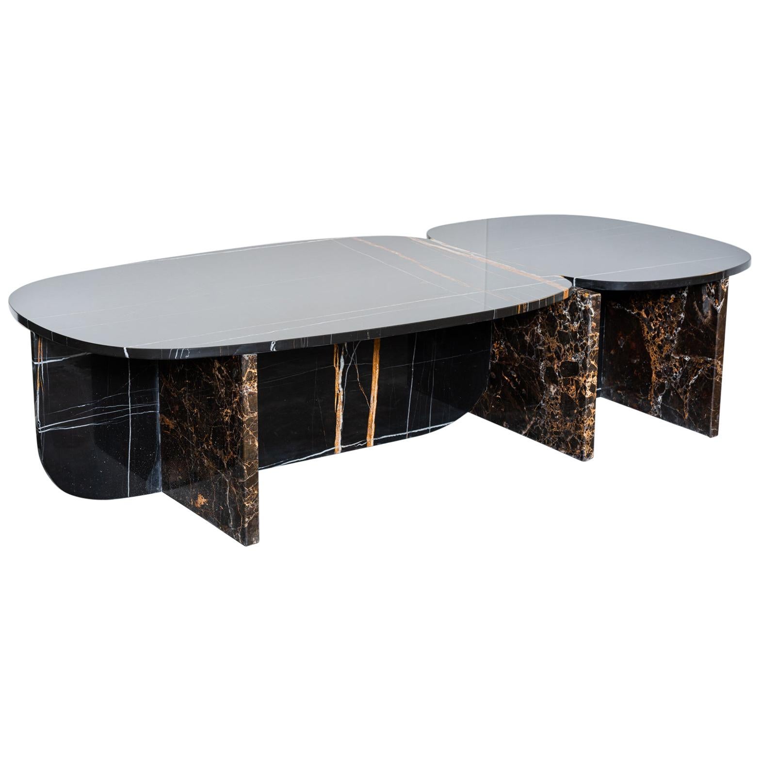 Unique Trilithon Marble Coffee Table, by OS and OOS For Sale