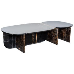 Unique Trilithon Marble Coffee Table, by OS And OOS