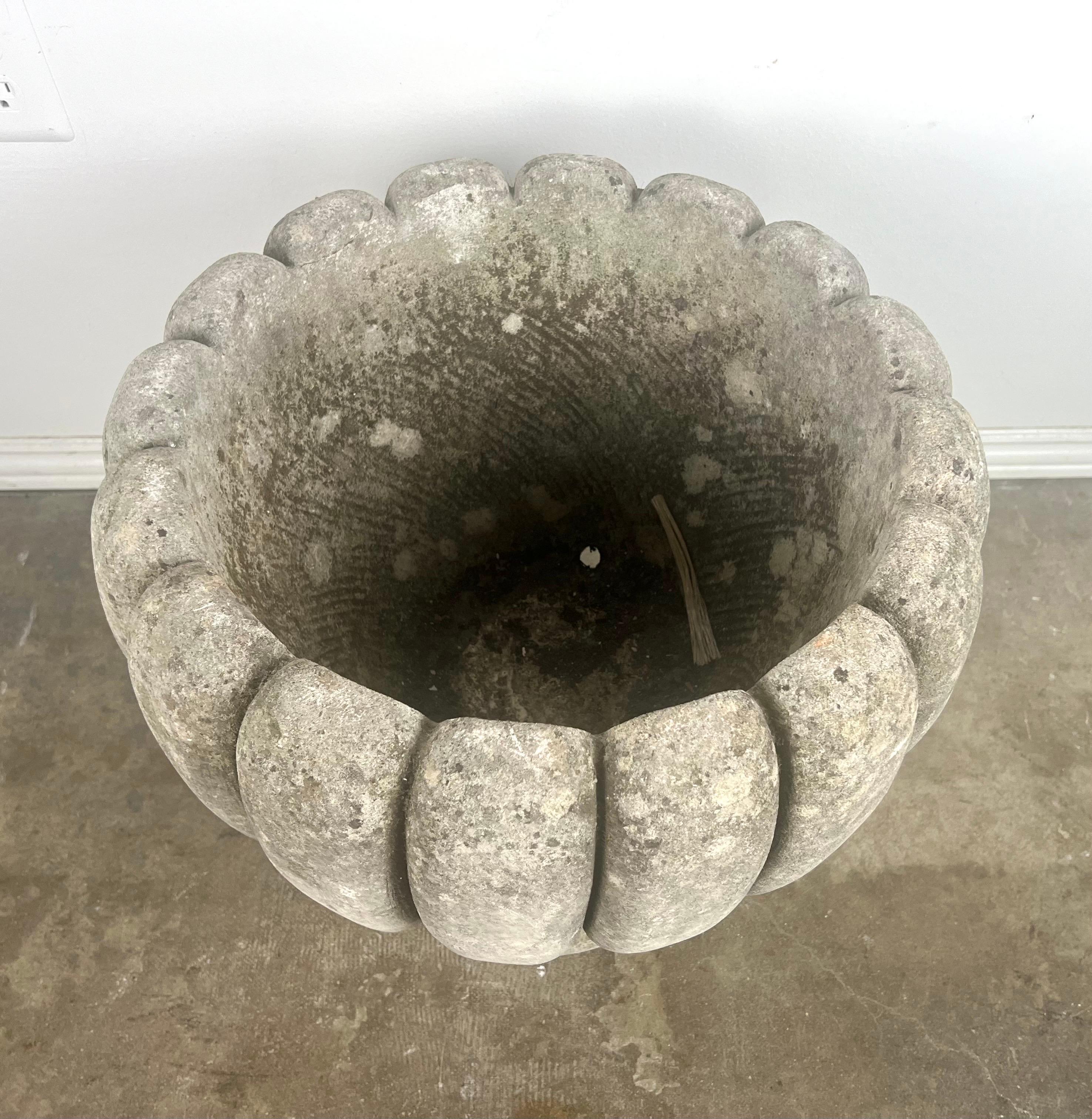 Unique Tulip Shaped Garden Urn/Planter In Distressed Condition For Sale In Los Angeles, CA
