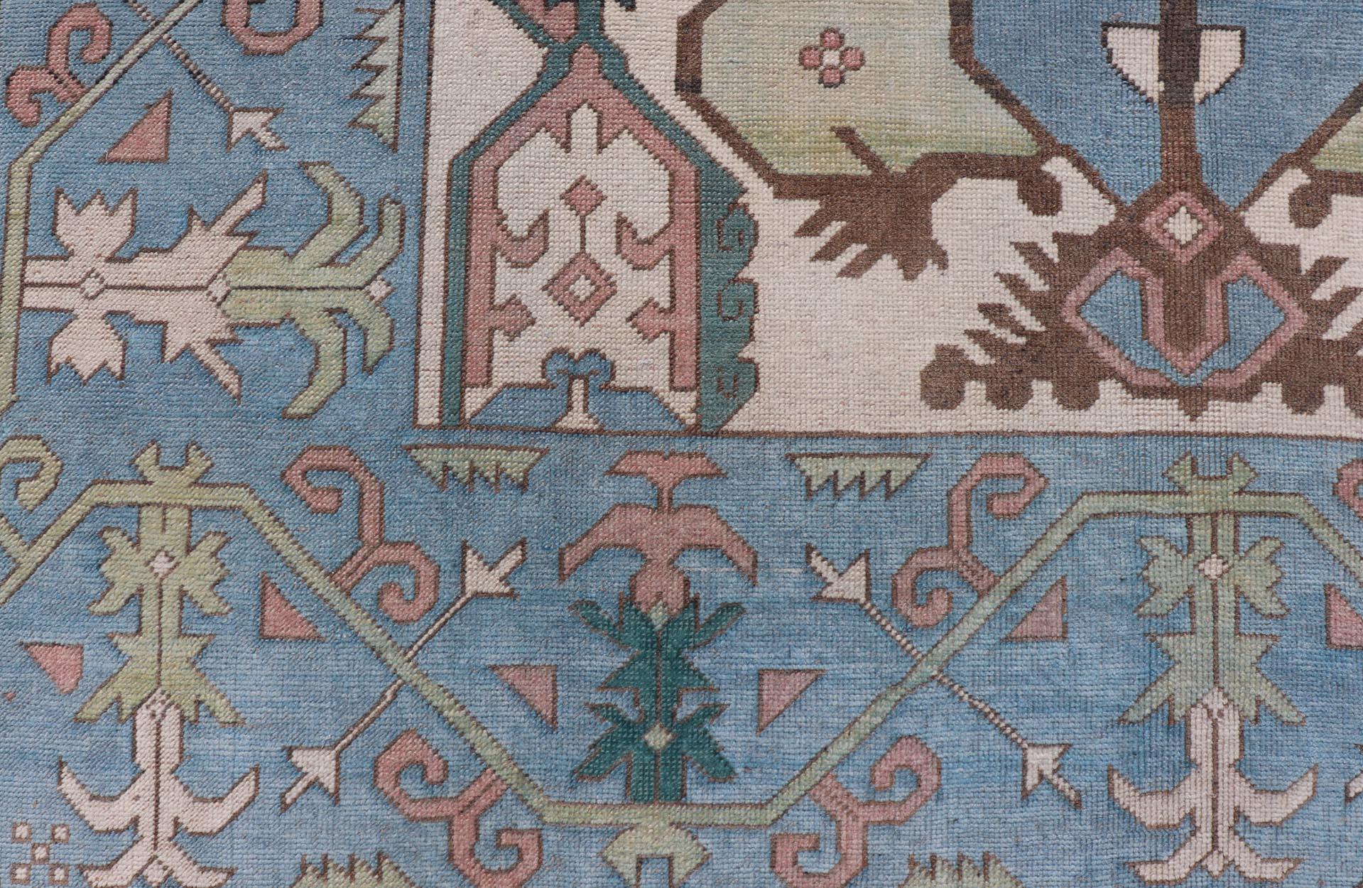 blue and green turkish rug