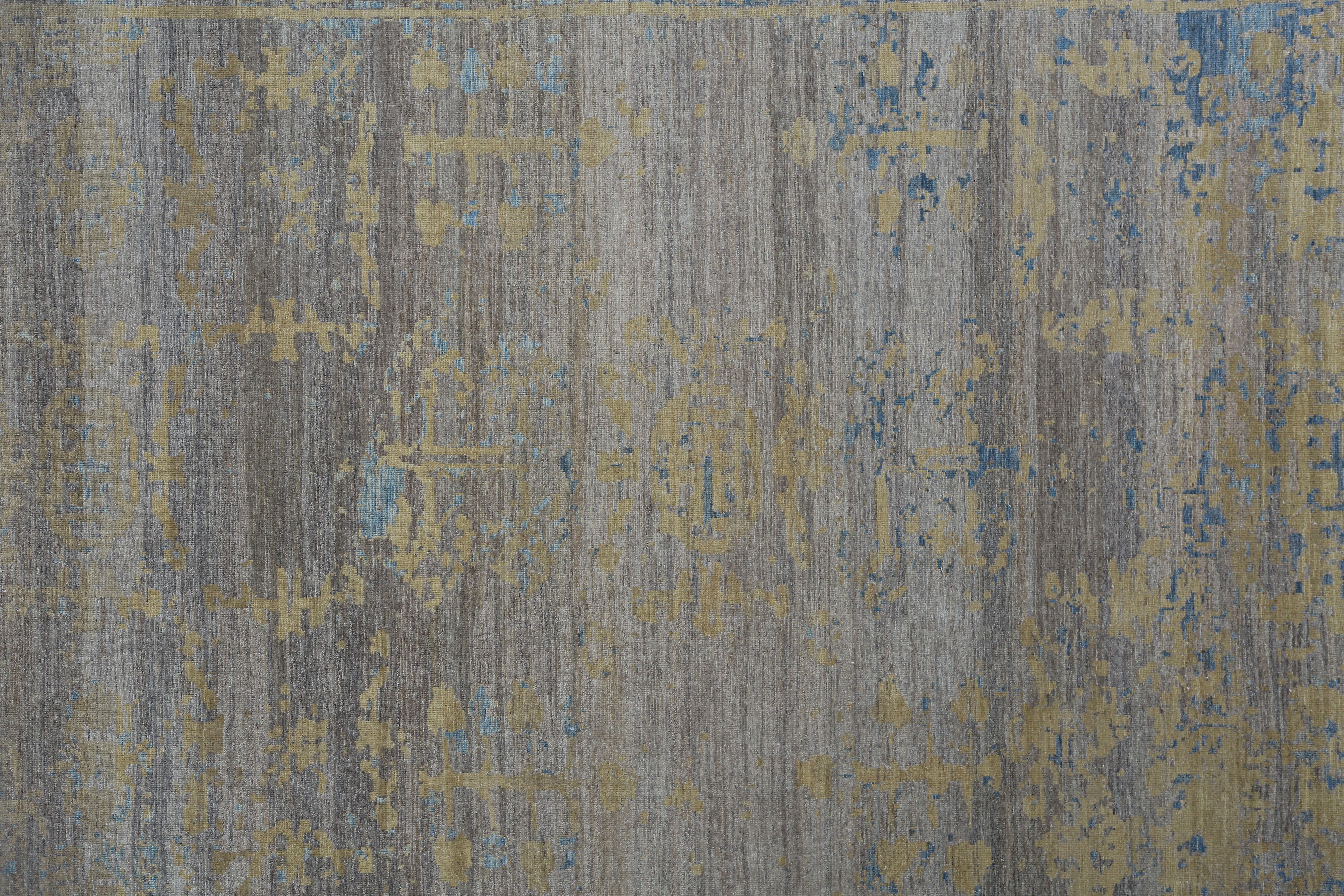 Afghanistan Sultanabad Area Rugs CIRCA 1990 - Wolle Braun Gelb Design - 95513 im Angebot 4
