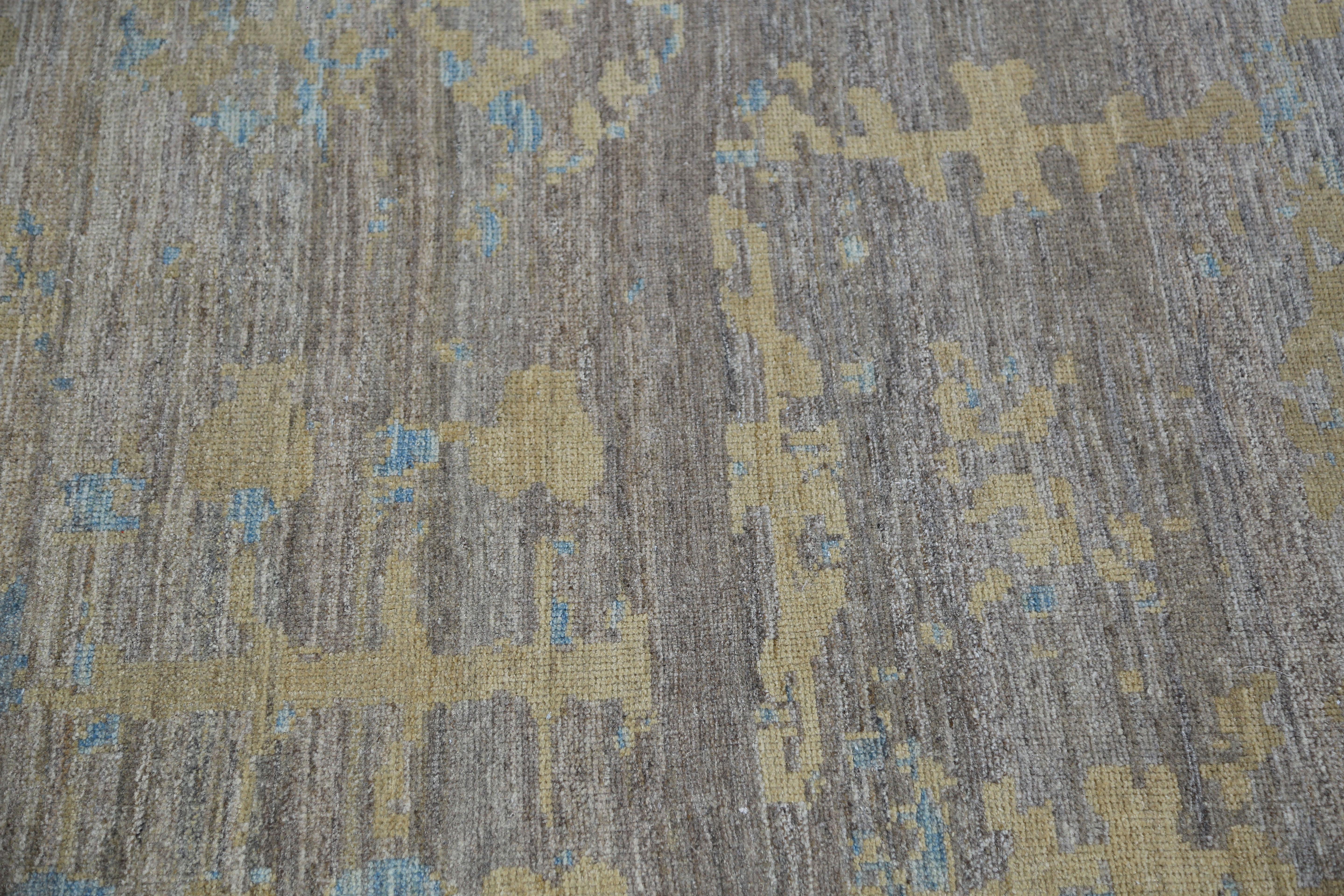 Afghanistan Sultanabad Area Rugs CIRCA 1990 - Wolle Braun Gelb Design - 95513 (Afghanisch) im Angebot