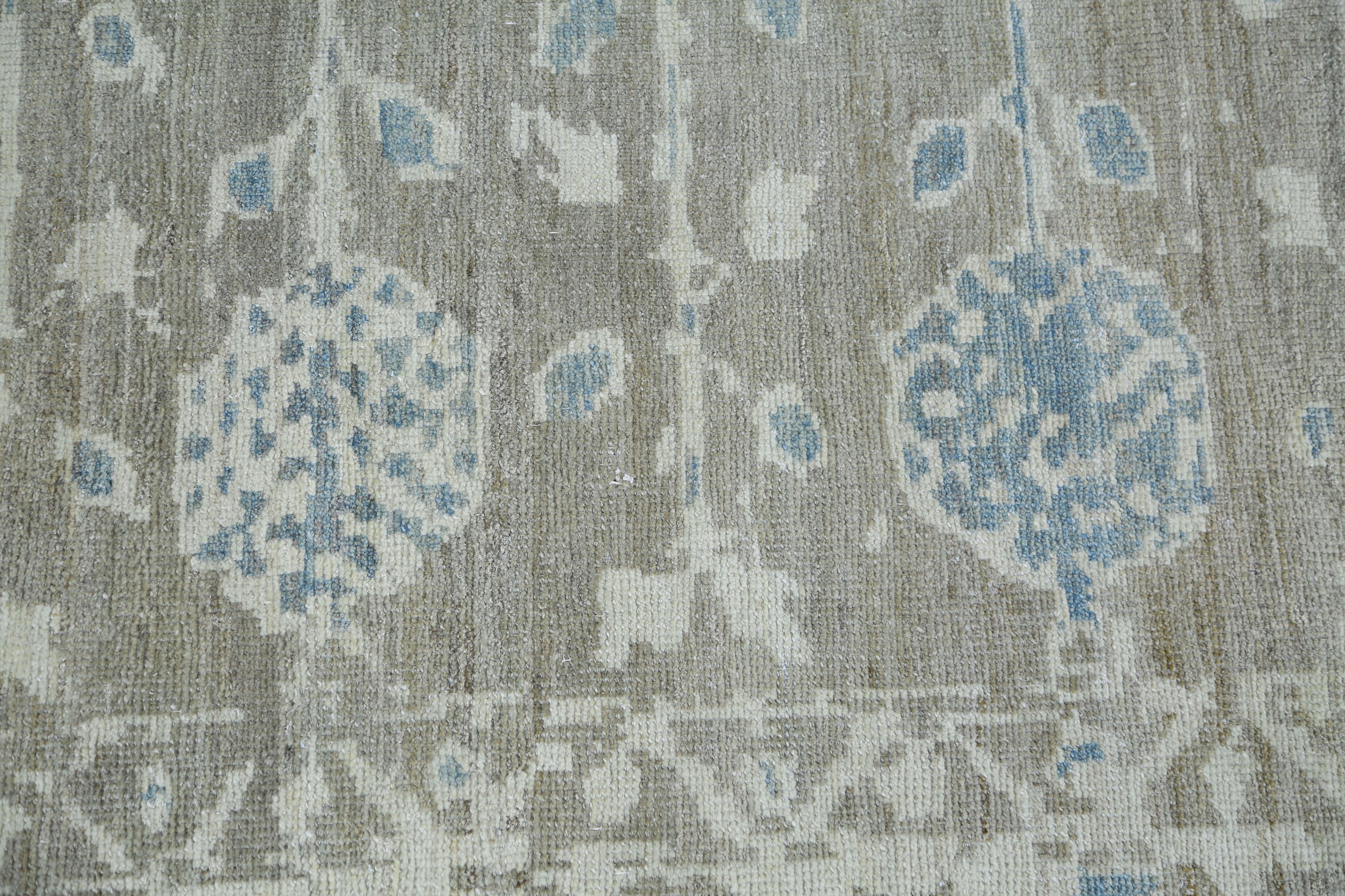 Afghanistan Sultanabad-Teppiche Circa 1990 - Wolle Elfenbein Taupe Design - 95518 im Zustand „Hervorragend“ im Angebot in Dallas, TX
