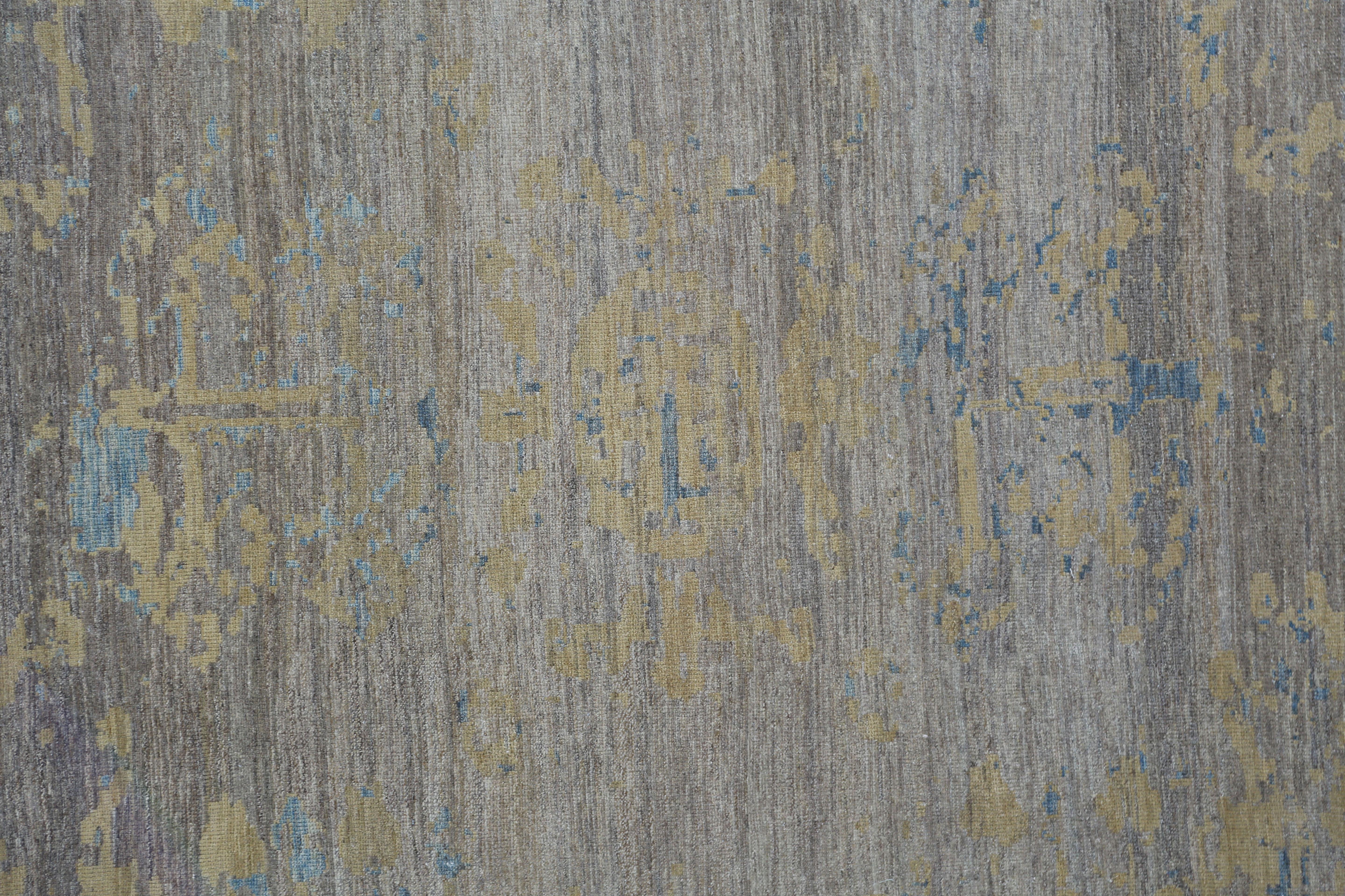 Afghanistan Sultanabad Area Rugs CIRCA 1990 - Wolle Braun Gelb Design - 95513 im Angebot 3
