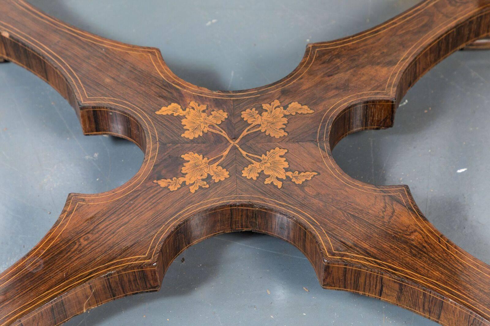 Hand-Carved Unique, Turn-of-the-Century, Moorish Style Table