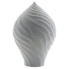 Unique Untitled 2 Hand Carved White Porcelain Vessel by Lee Jong Min