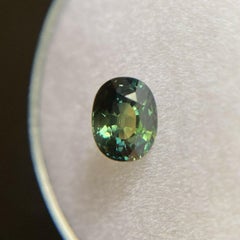 Unique Untreated 1.08ct Parti Colour Australia Sapphire Blue Green Oval Cut