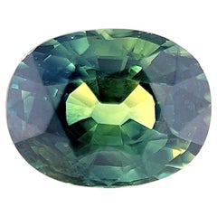 Unique Untreated 1.08ct Parti Colour Australia Sapphire Blue Green Oval Cut