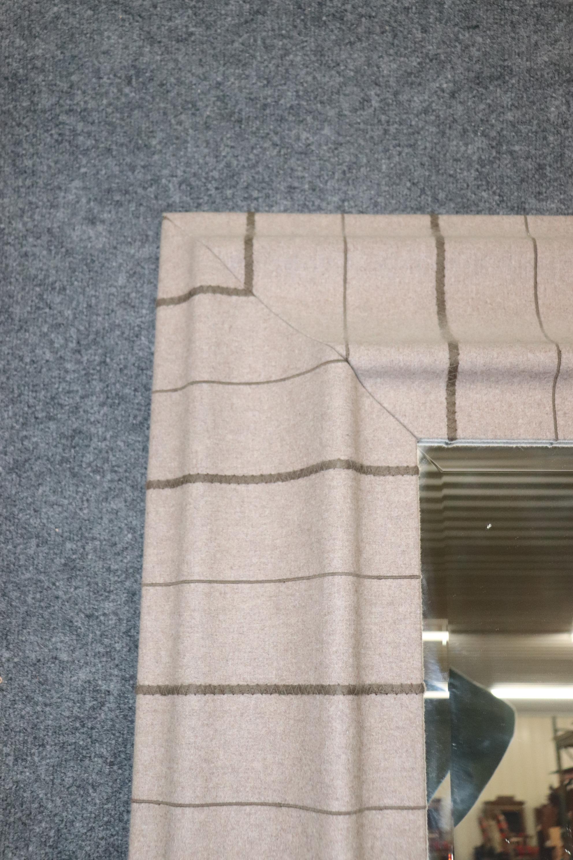 Unique Upholstered Beveled Glass Rectangular Vertical or Horizontal