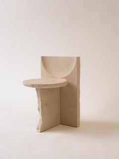 Unique Vaga Chair in Moleanos Limestone by Rosana Sousa