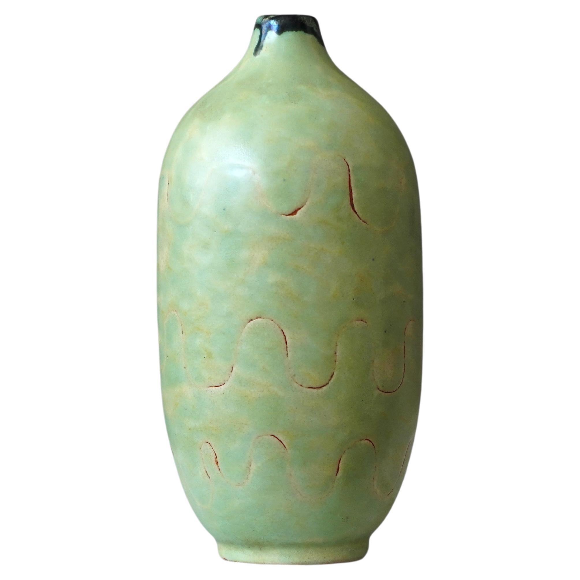 Unique Vase by Anna-Lisa Thomson. Upsala Ekeby, Sweden, 1940s For Sale