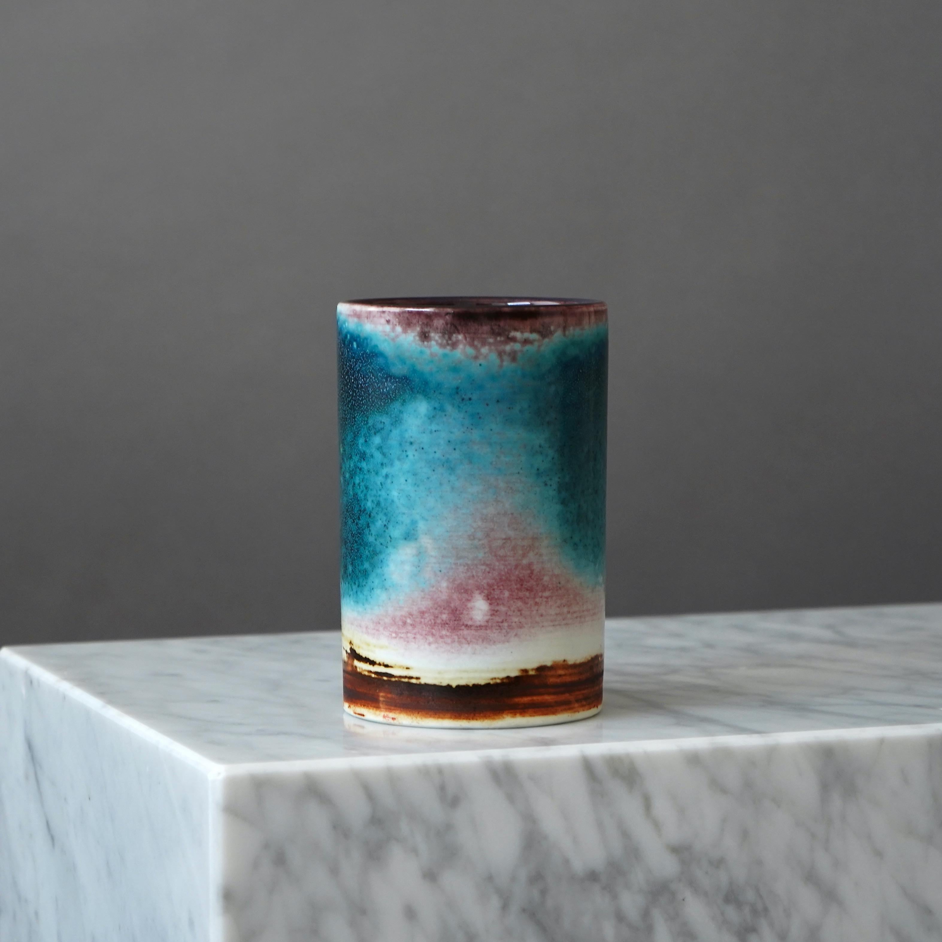 Finlandais Vase unique de Toini Muona. Arabia, Finlande, années 1960 en vente