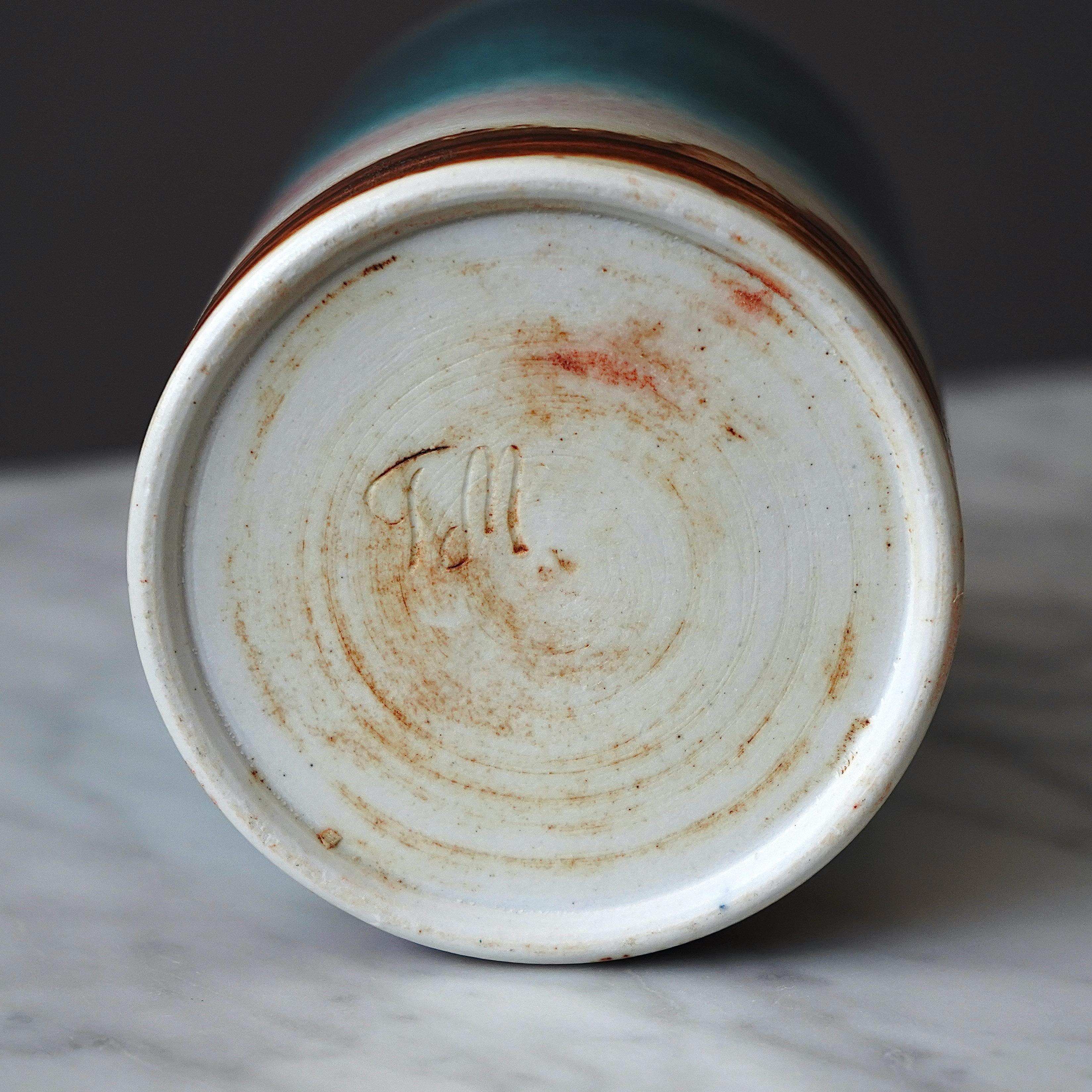 Vase unique de Toini Muona. Arabia, Finlande, années 1960 Bon état - En vente à Malmö, SE