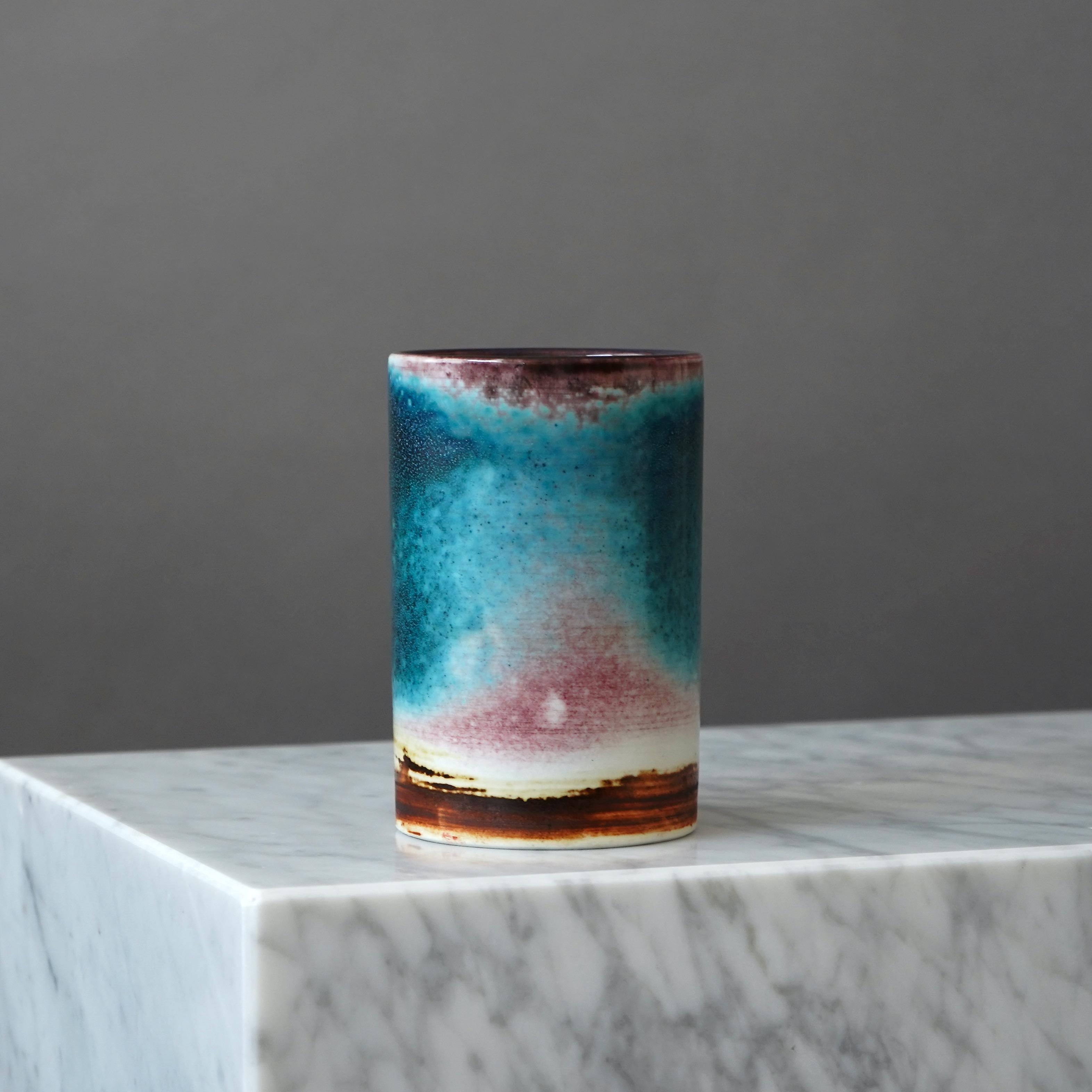 Céramique Vase unique de Toini Muona. Arabia, Finlande, années 1960 en vente