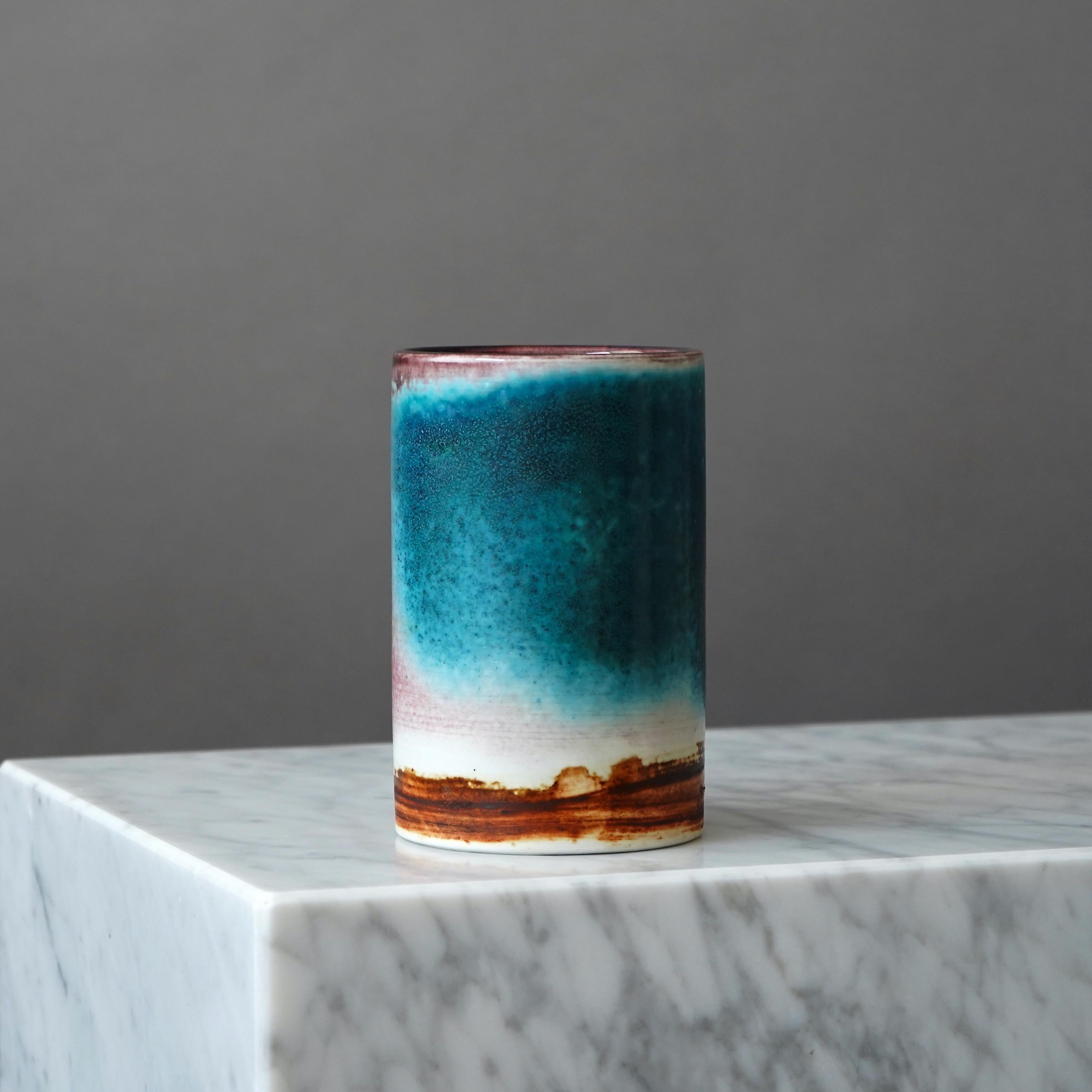 Vase unique de Toini Muona. Arabia, Finlande, années 1960 en vente 1