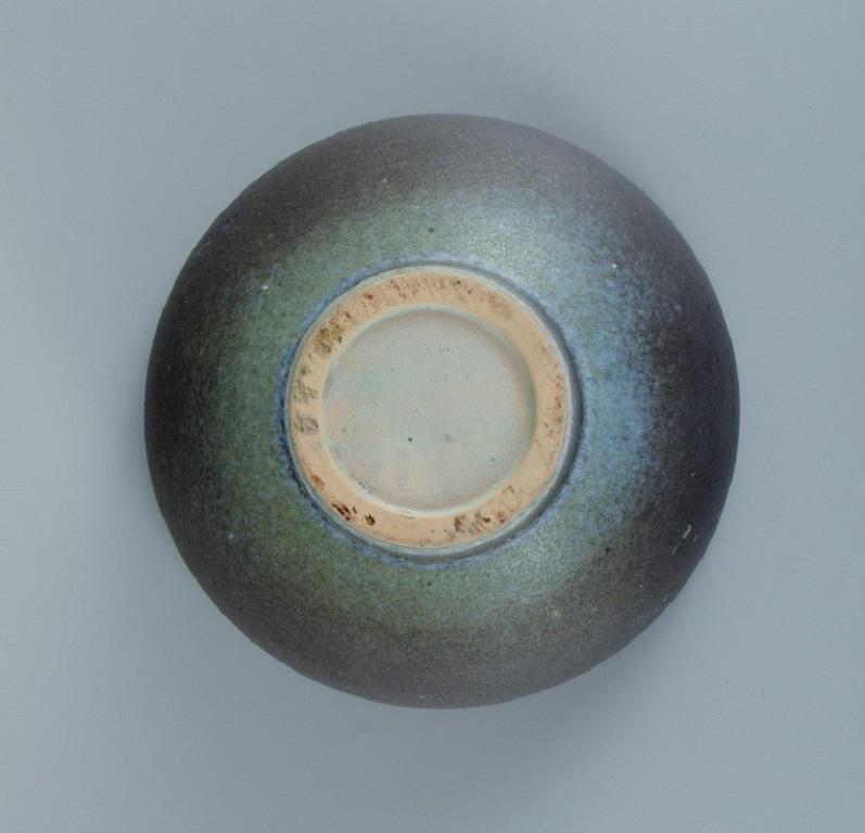 Unique Vase in Grey-Green Glaze, circa 1970 / 1980s. In Excellent Condition For Sale In Copenhagen, DK
