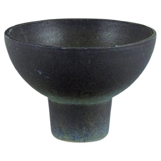 Unique Vase in Grey-Green Glaze, circa 1970 / 1980s.  For Sale