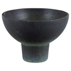Unique Vase in Grey-Green Glaze, circa 1970 / 1980s. 