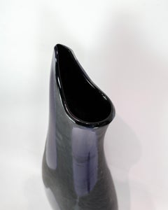 Unique Vase Made In Dark Purple By Elio Raffaeli For Murano From 2018