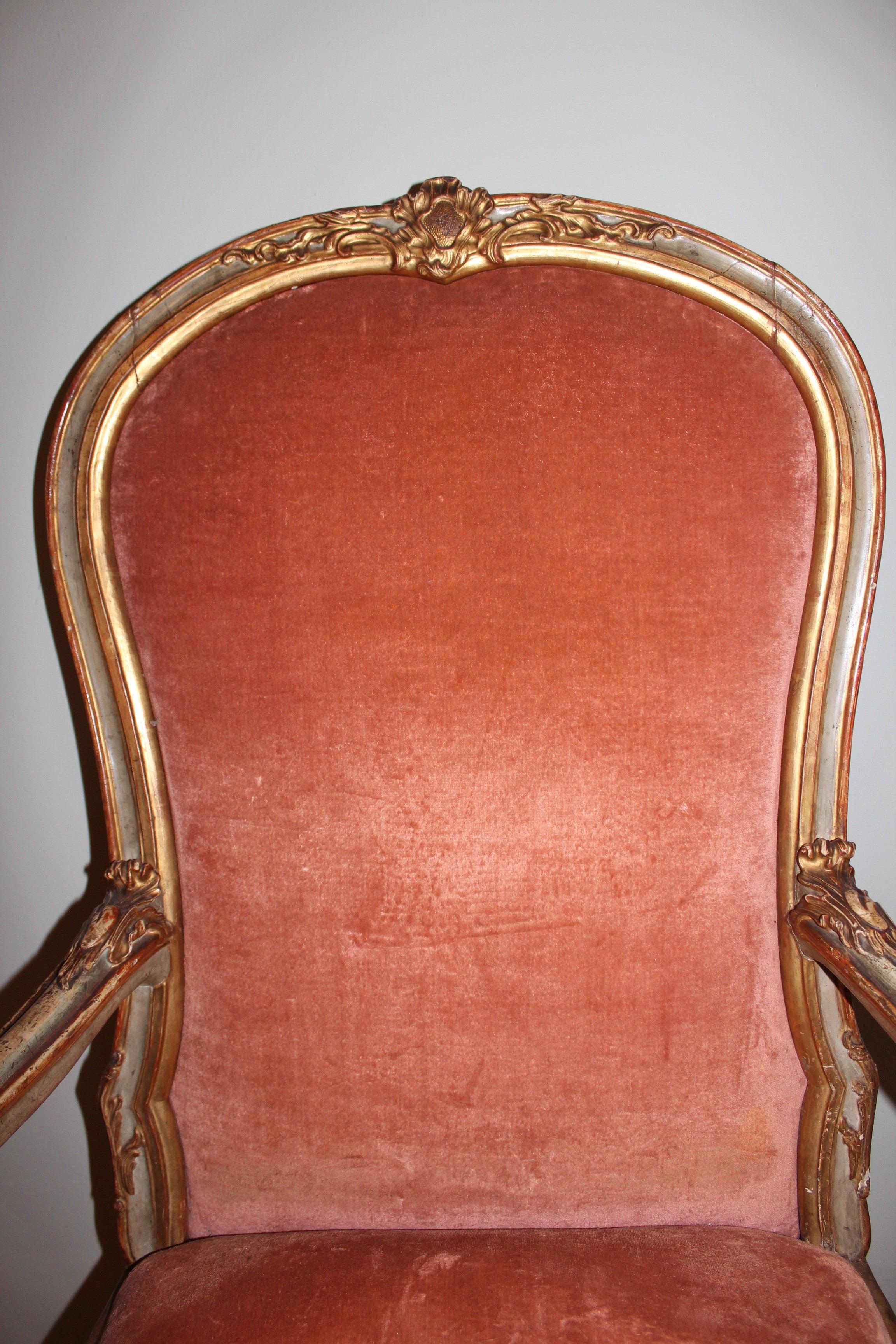 Unique Antique Venetian Dog Chair Aristocratic Provenance hand painted 3