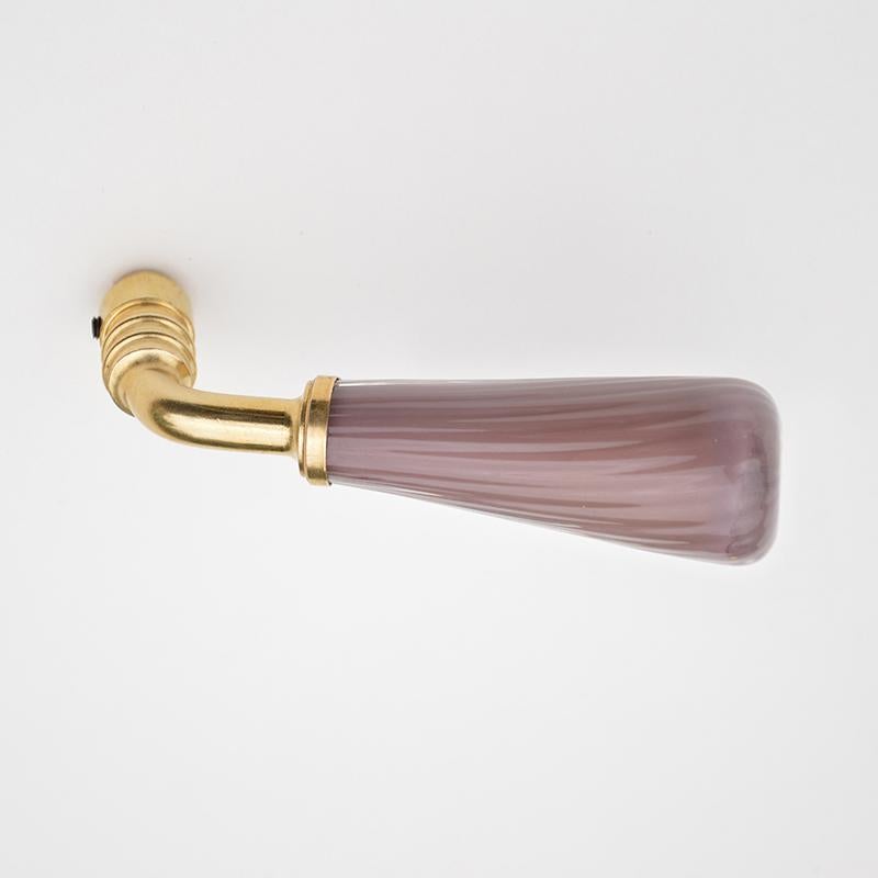 Unique Venice Doorhandle by Atelier George
One of a Kind
Dimensions: l 12 x ø 3 cm
Materials: Handblown glass, brass
Slotted square 7 mm, clamping screw
Variations of colours available. 

The Atelier George is a French design and glassblowing