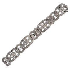 Unique Victorian Era Authentic 10 Carat Old Mine Diamond Bracelet 
