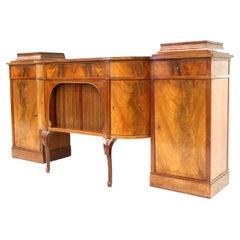 Unique Victorian flamed sideboard from the 19th century