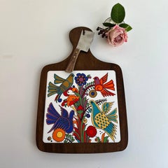 Unique Villeroy and Boch Cheese Cutting Board with Knife Vintage, Germany