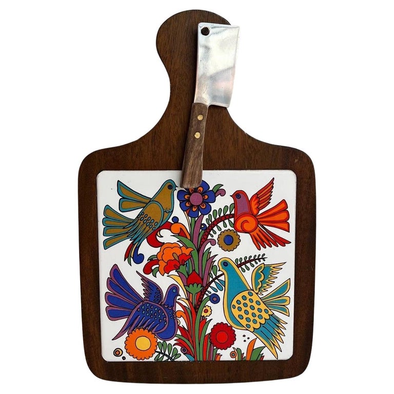 Unique Villeroy and Boch Cheese Cutting Board with Knife Vintage