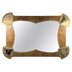 Unique Vintage Abstract Metal Mirror