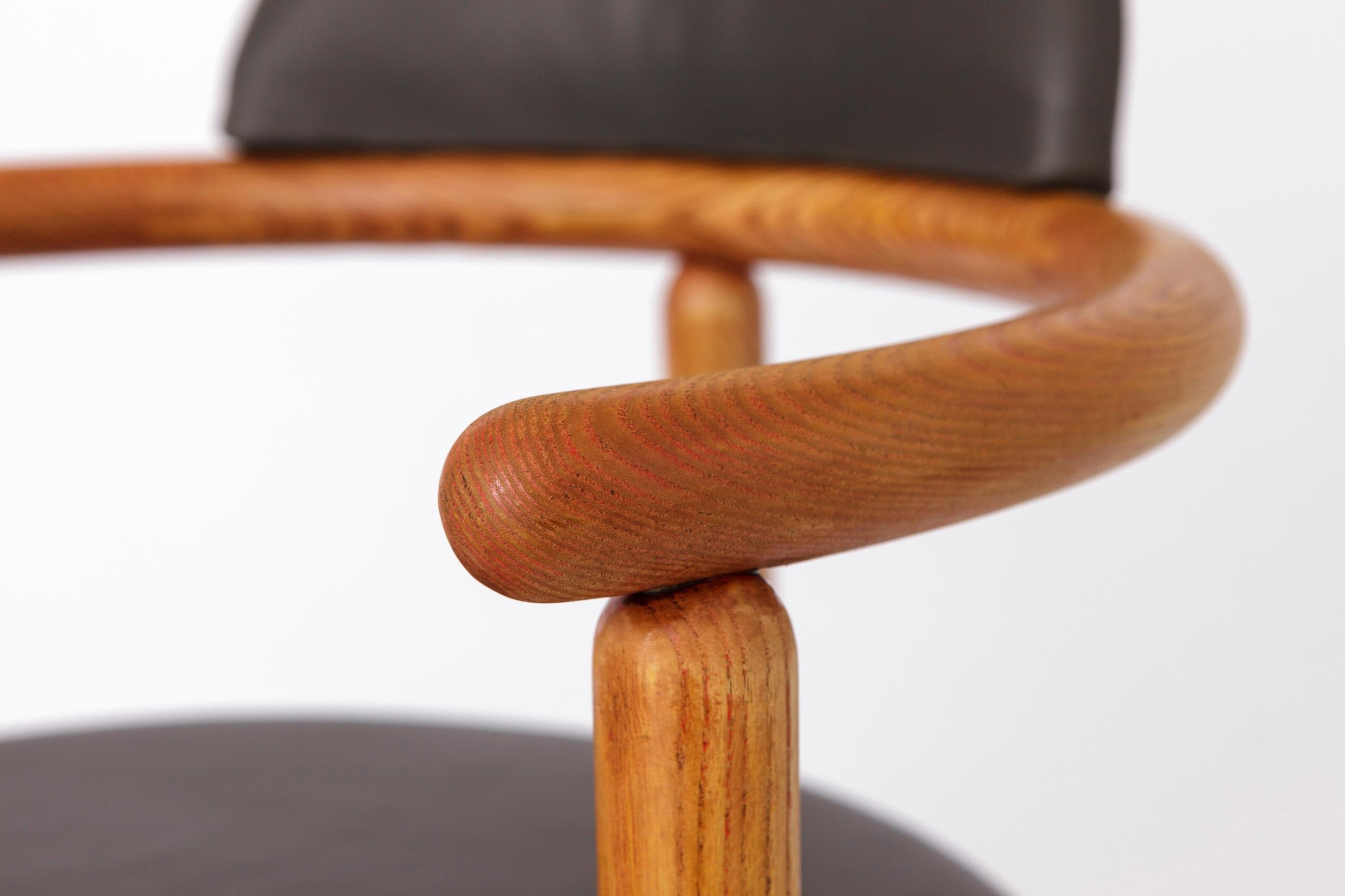 Polished Unique Vintage Armhair / Desk Chair 1980s