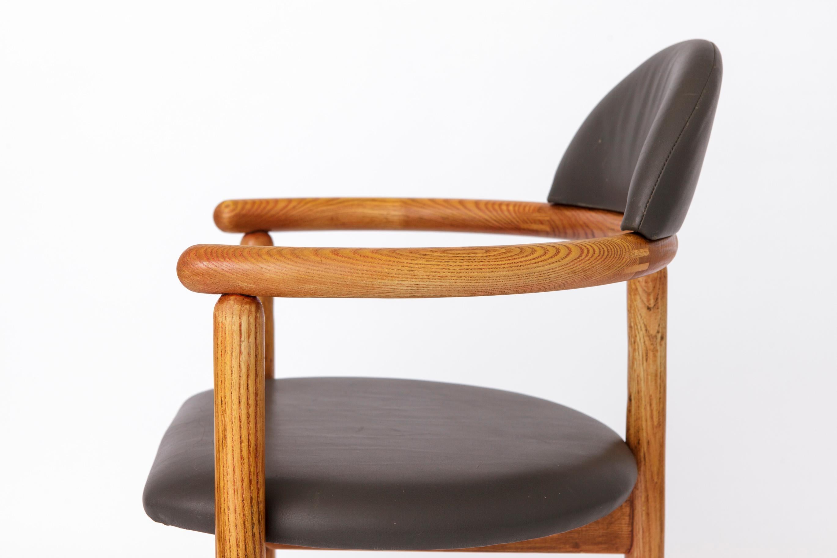 Teak Unique Vintage Armhair / Desk Chair 1980s
