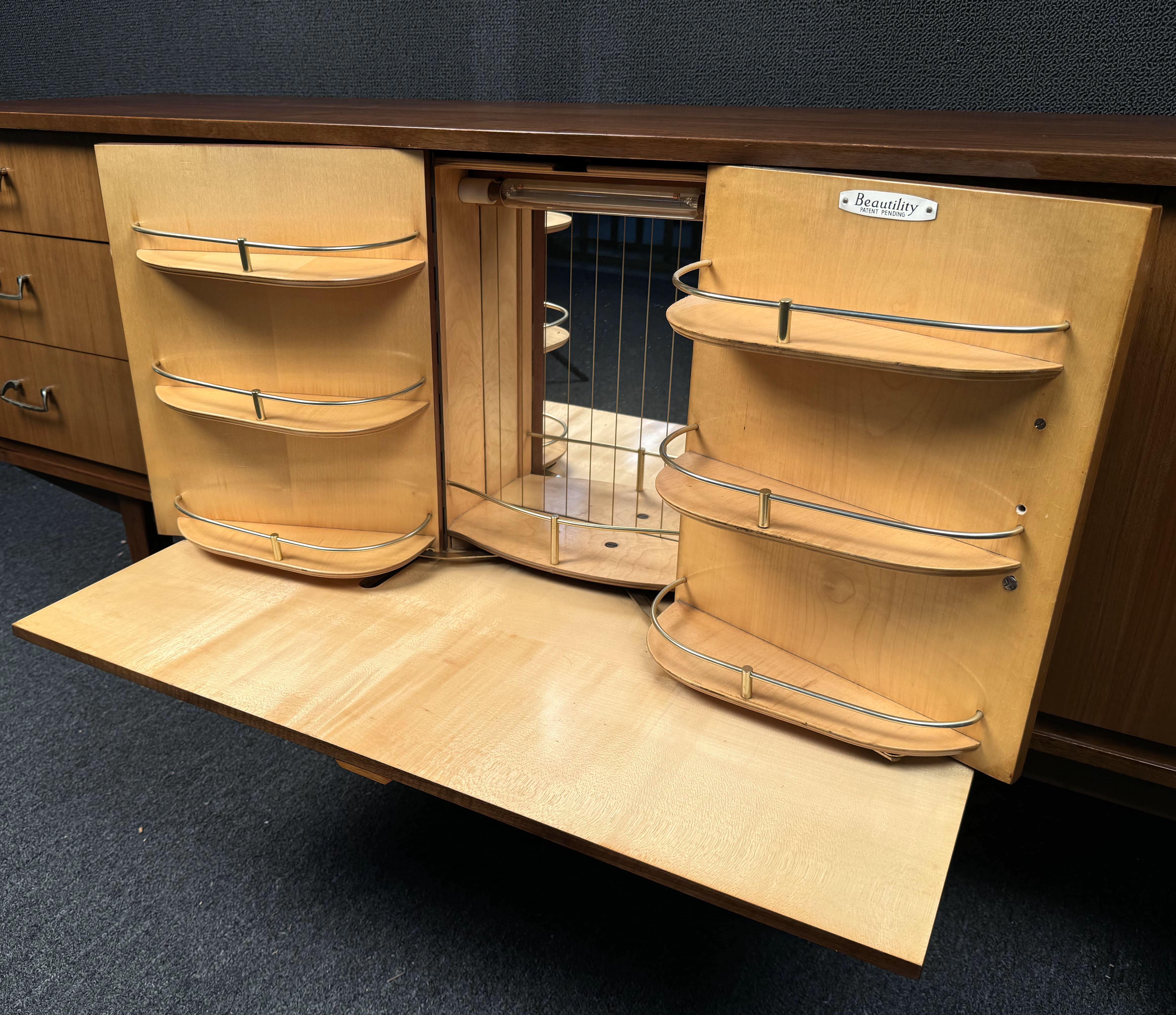 Wood Unique Vintage Cocktail Bar Sideboard by Beautility For Sale