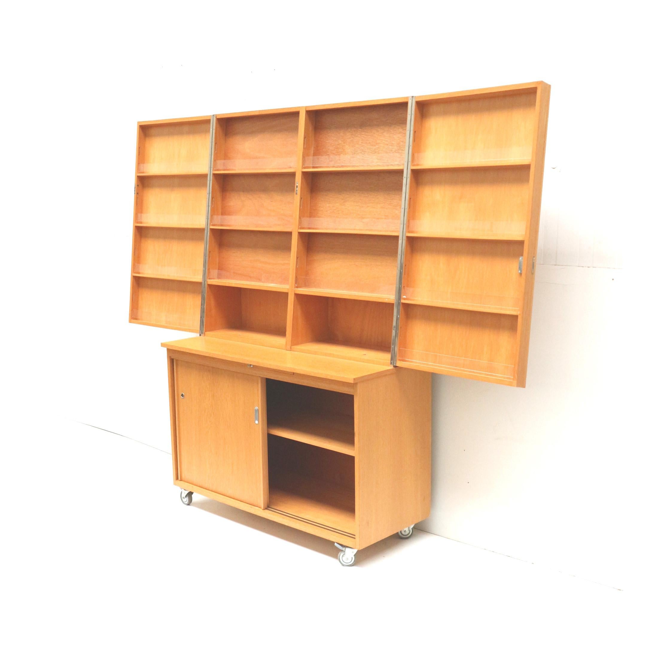Unique vintage cupboard / sideboard / bookcase made in the 1970s For Sale 3