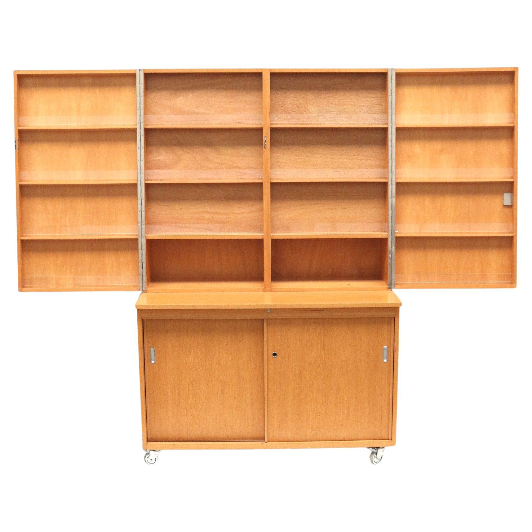 Unique vintage cupboard / sideboard / bookcase made in the 1970s For Sale