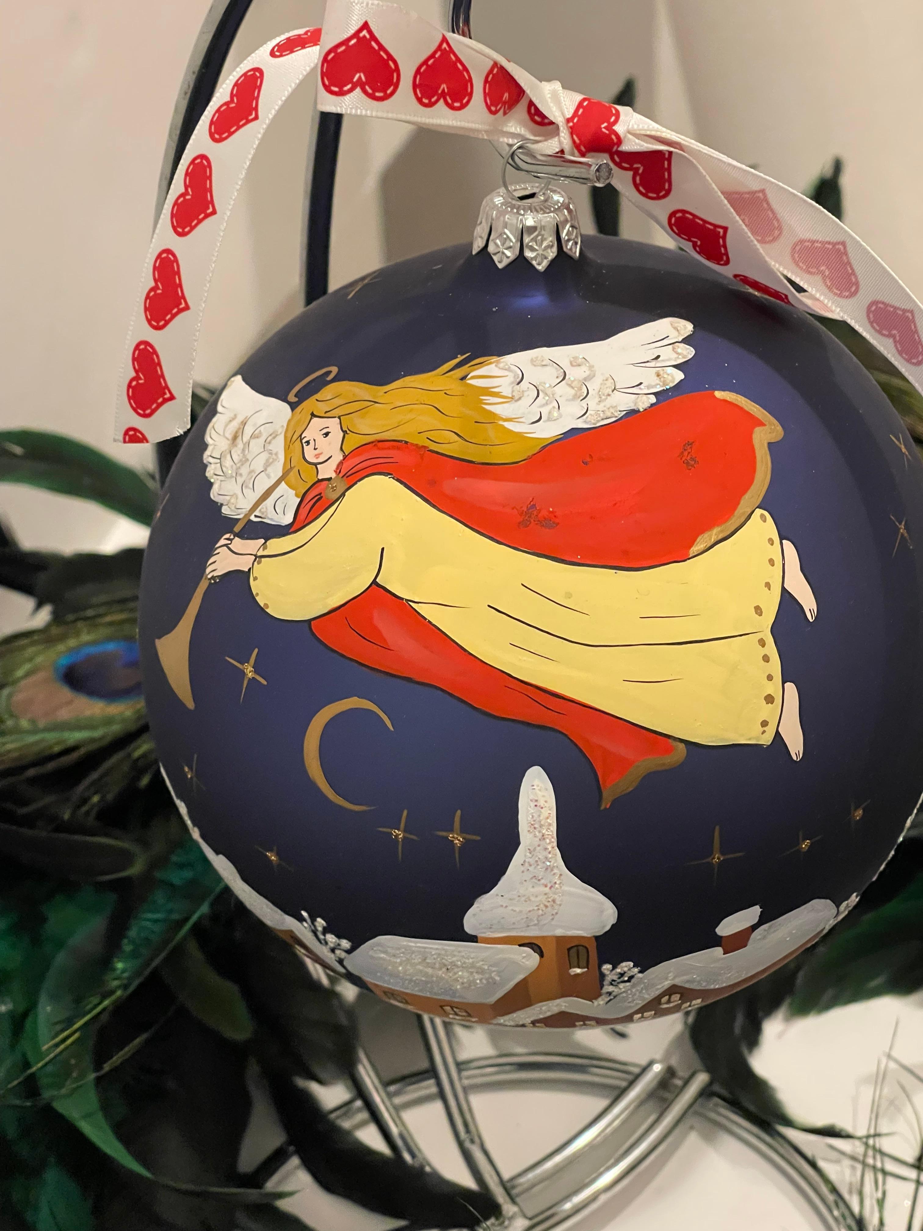 Einzigartige Vintage Europäische Jumbo geblasen Gkass Weihnachtsschmuck (Amerikanische Klassik) im Angebot