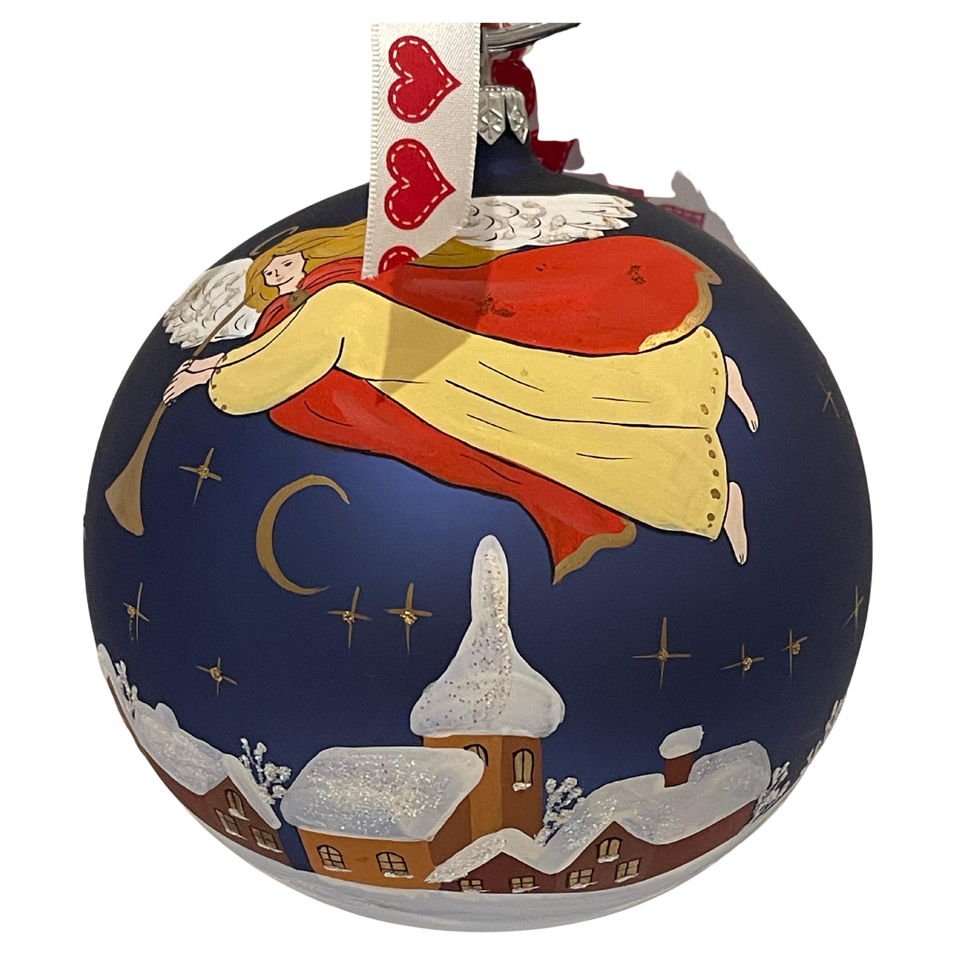 Einzigartige Vintage Europäische Jumbo geblasen Gkass Weihnachtsschmuck