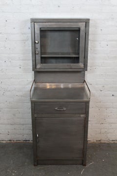 Unique Vintage Industrial Metal Hutch