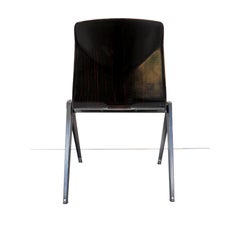Unique vintage industrial Pagholz plywood school chair from Galvanitas S22