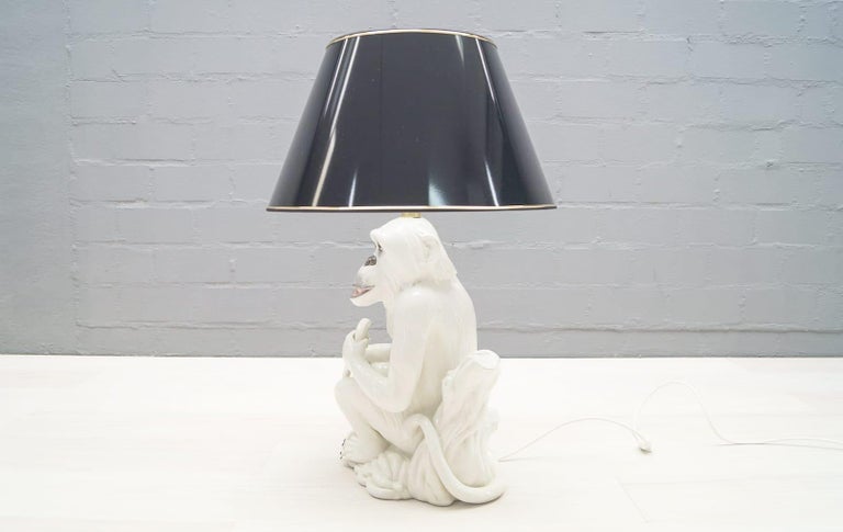 Unique Italian Ceramic Monkey Floor Lamp, 1960s at 1stDibs | vintage monkey table lamp, ceramic monkey lamp, unique vintage