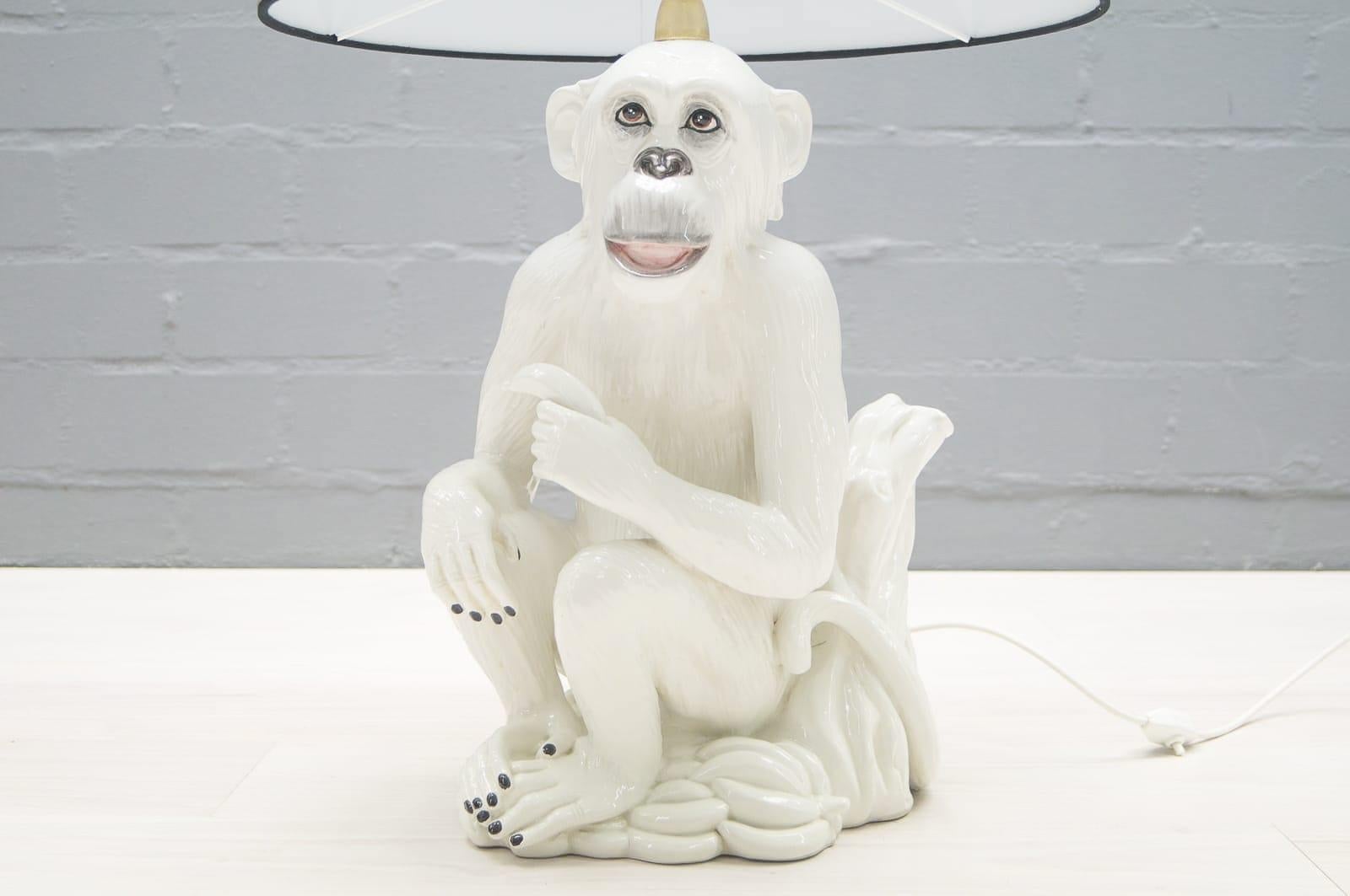 vintage monkey table lamp