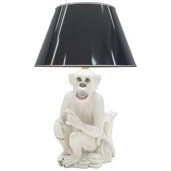 Unique Vintage Italian Ceramic Monkey Floor Lamp, 1960s
