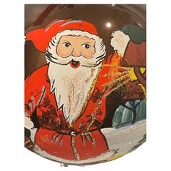 Unique Vintage Jumbo Christmas Ornament Blown Glass Handpainted