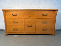 Unique Vintage Mid-Century Dresser with Brass Hardware
