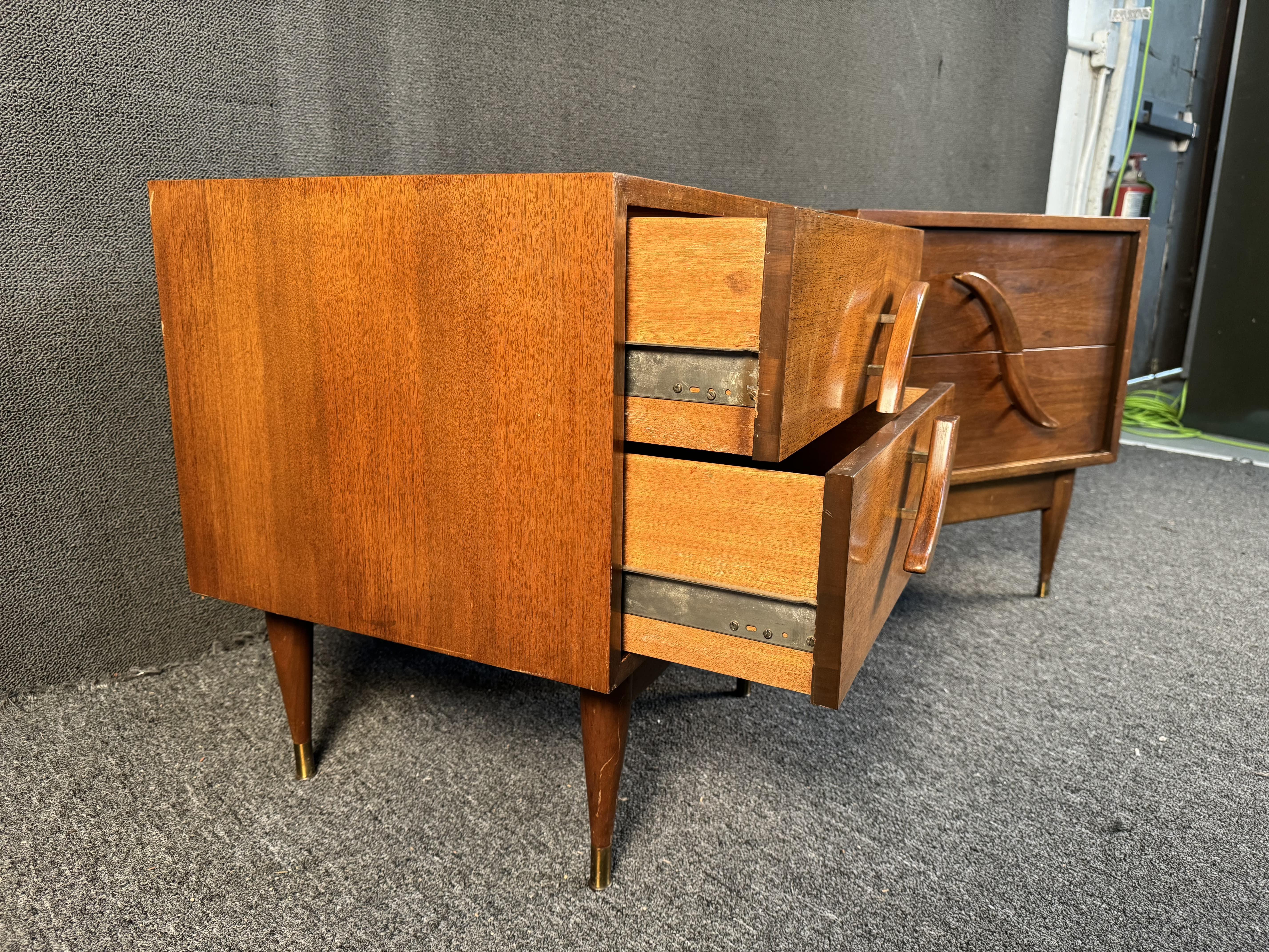 Wood Unique Vintage Nightstands by Unagusta  For Sale