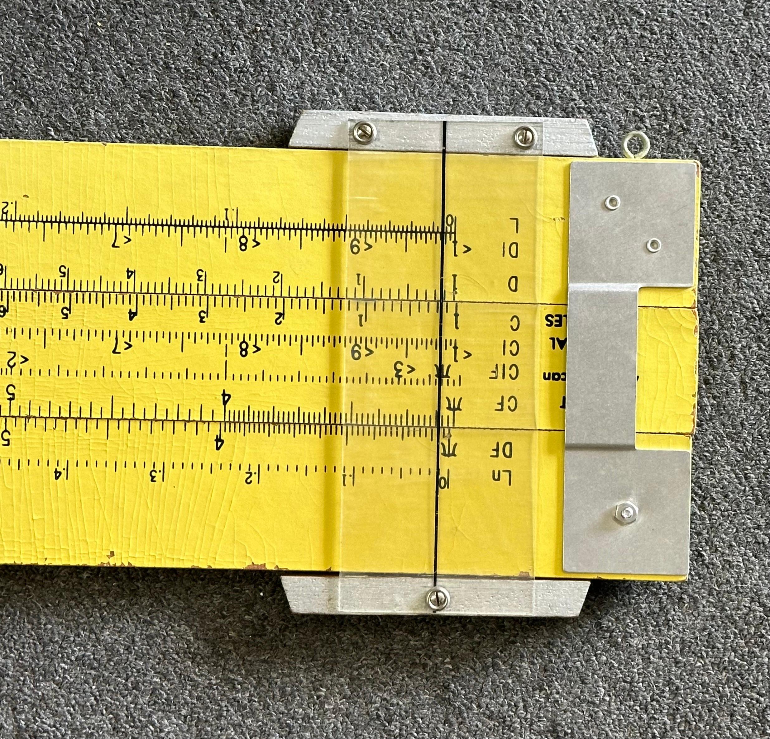 Unique Vintage Oversized 4' Industrial Slide Rule by Pickett For Sale 3