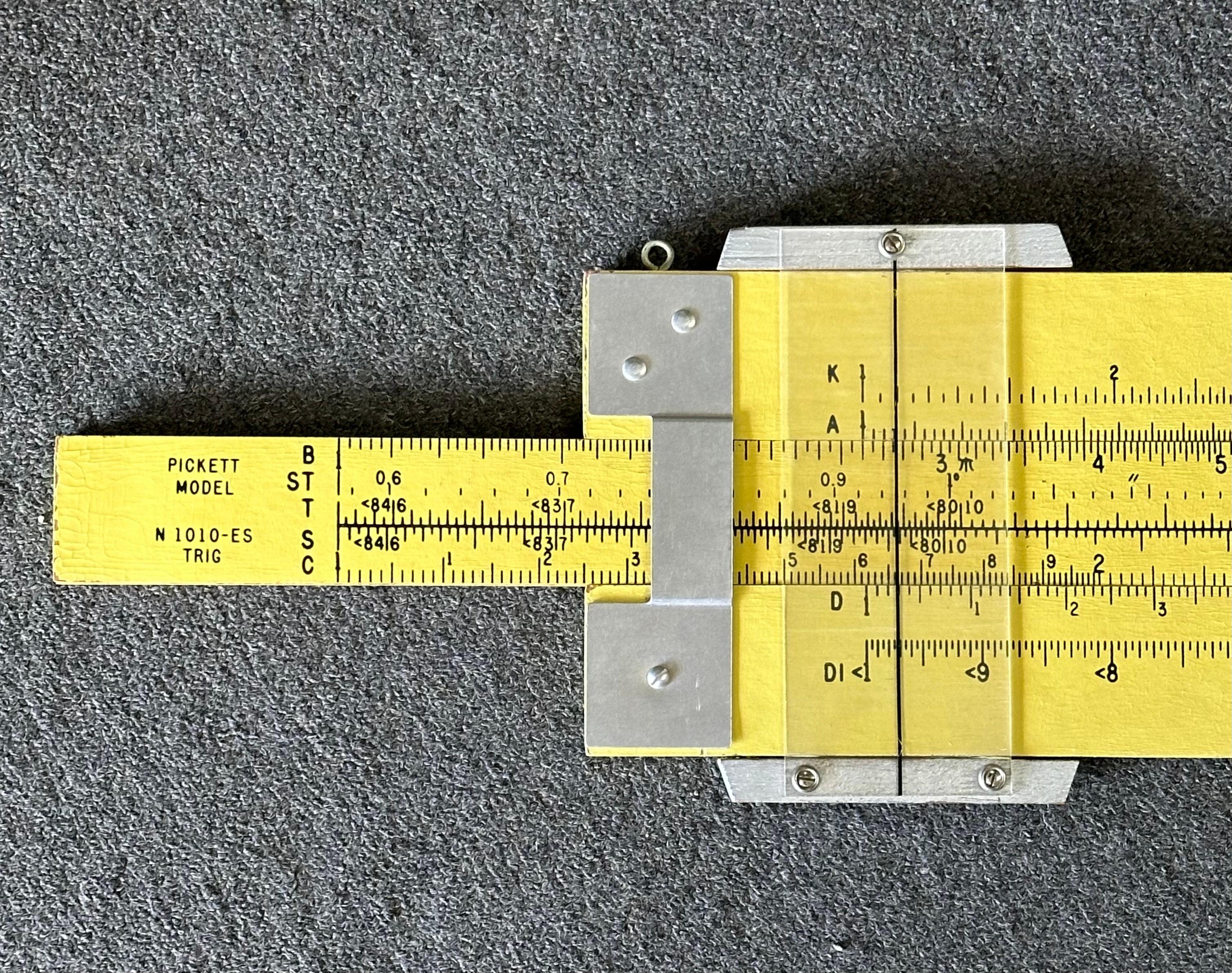 Unique Vintage Oversized 4' Industrial Slide Rule by Pickett For Sale 4